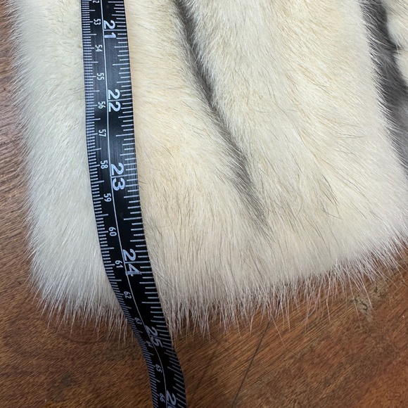 Vintage 1960's 60's White / Gray Mink Coat / Jacket / Convertible Vest S M - Picture 14 of 14